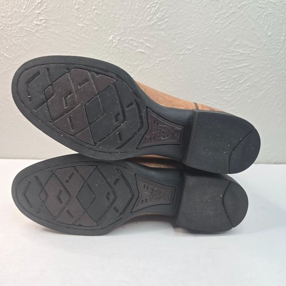 Ariat Midcalf Western Boots Sz 8 Brown Leather Pull On Casual Low Heel Cowgirl - Picture 9 of 14